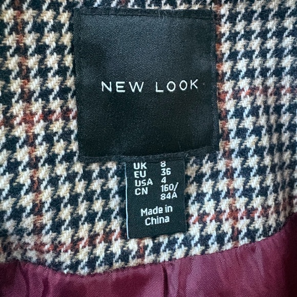 New Look Houndstooth Long Line Blazer - Picture 5 of 5